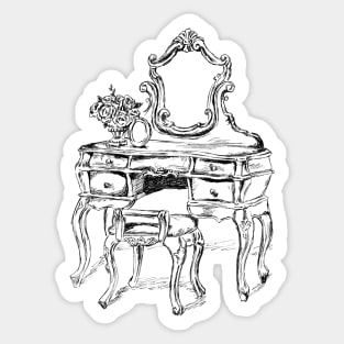 Antique Vanity Print Sticker